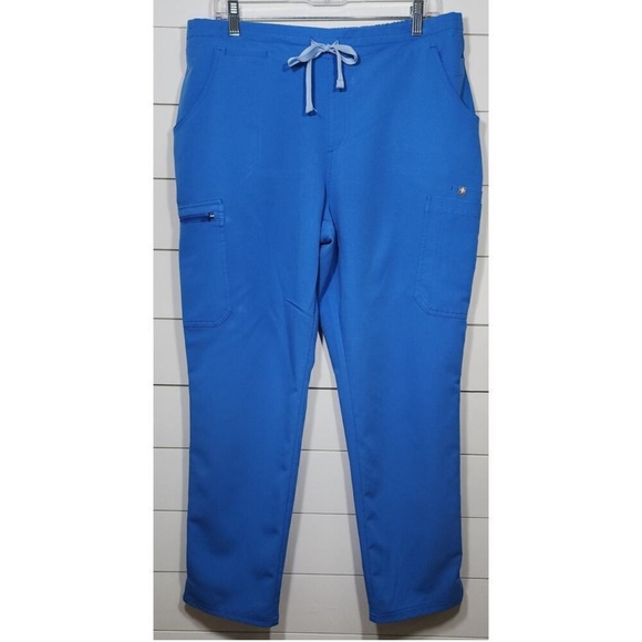 FIGS CAPRI BLUE SCRUB PANTS - Picture 1 of 5